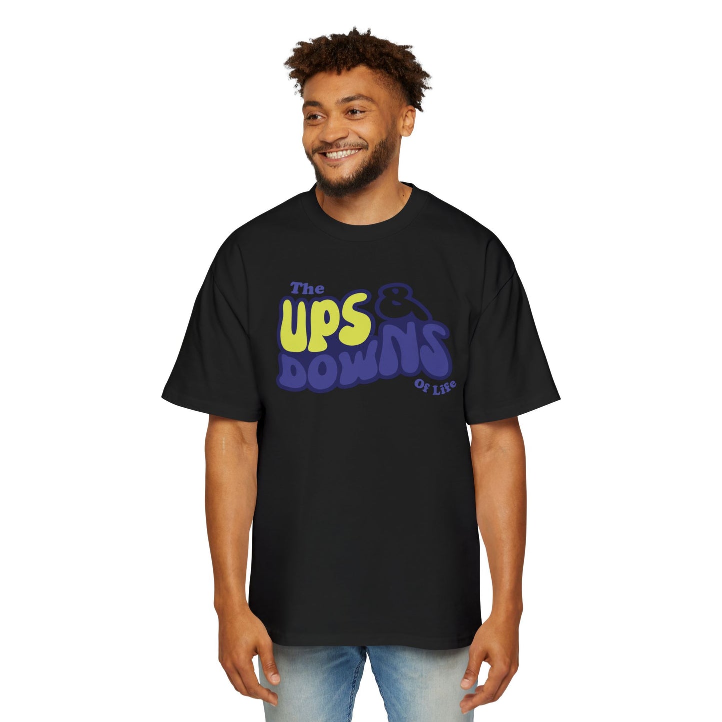 The Ups & Downs of life - Men's Heavy Oversized Tee