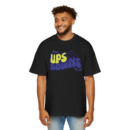 The Ups & Downs of life - Men's Heavy Oversized Tee
