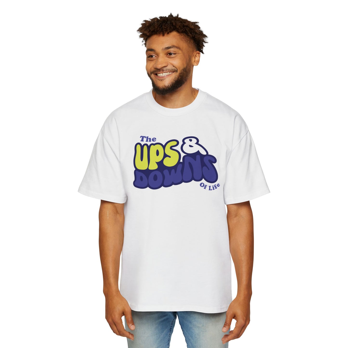 The Ups & Downs of life - Men's Heavy Oversized Tee