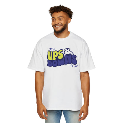 The Ups & Downs of life - Men's Heavy Oversized Tee
