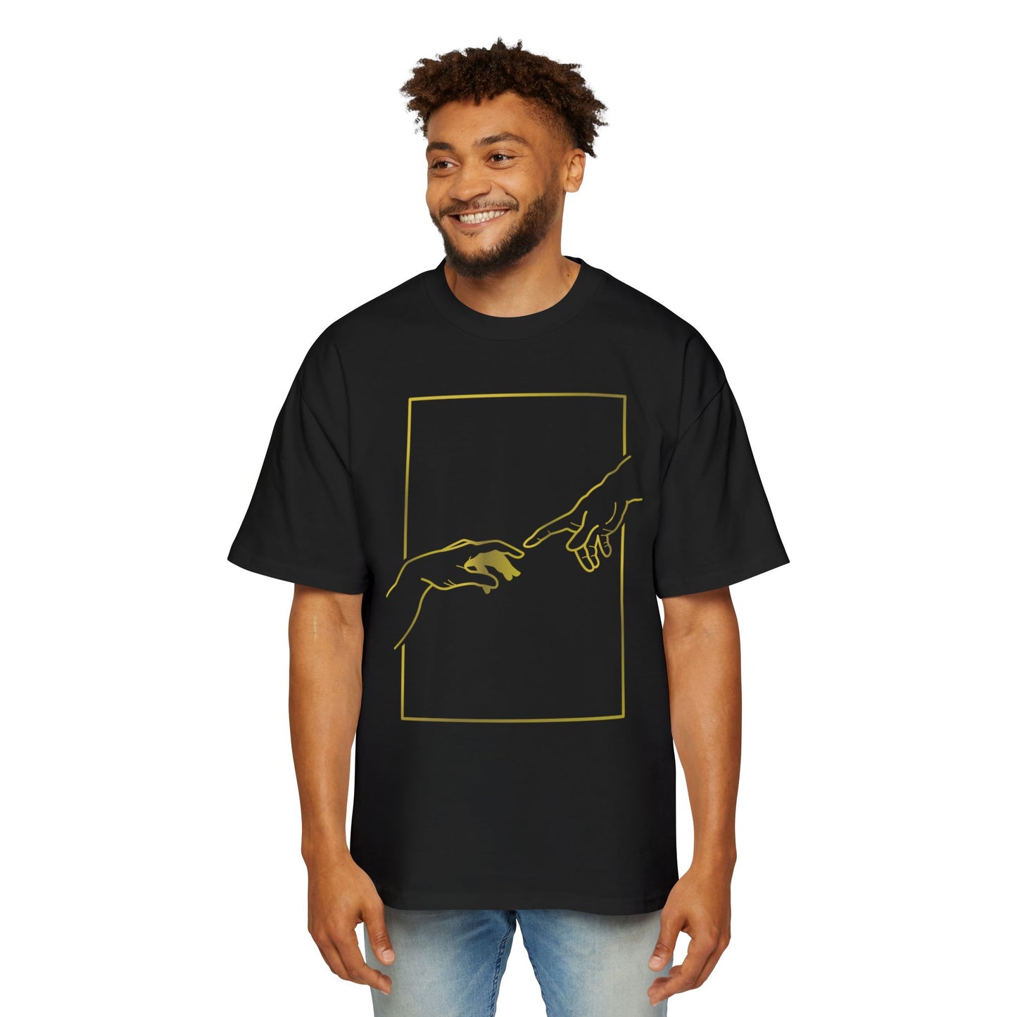 "The Creation of Adam" Men's Oversized Tee